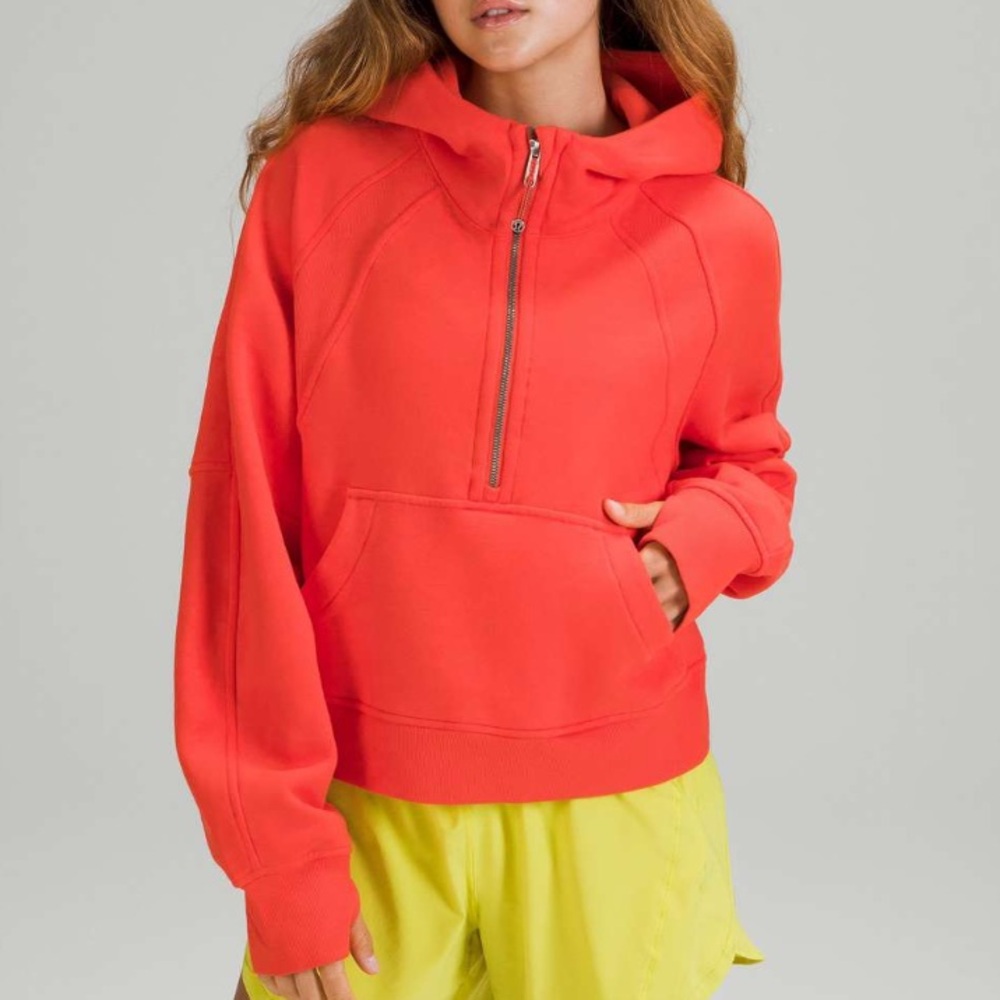 Lululemon Scuba Oversized 1/2 Zip Hoodie Red Size M/L